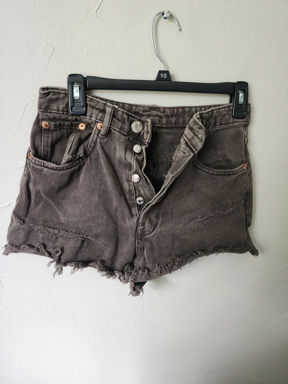 Zara Distressed Denim Shorts Size 4